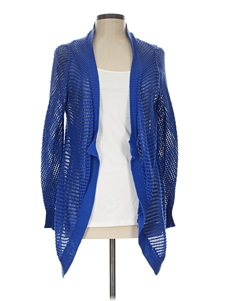 Pre-owned Jaclyn Smith Cardigan Sweater In Blue