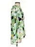 Body Central 100% Polyester Green 3/4 Sleeve Blouse Size S - photo 4