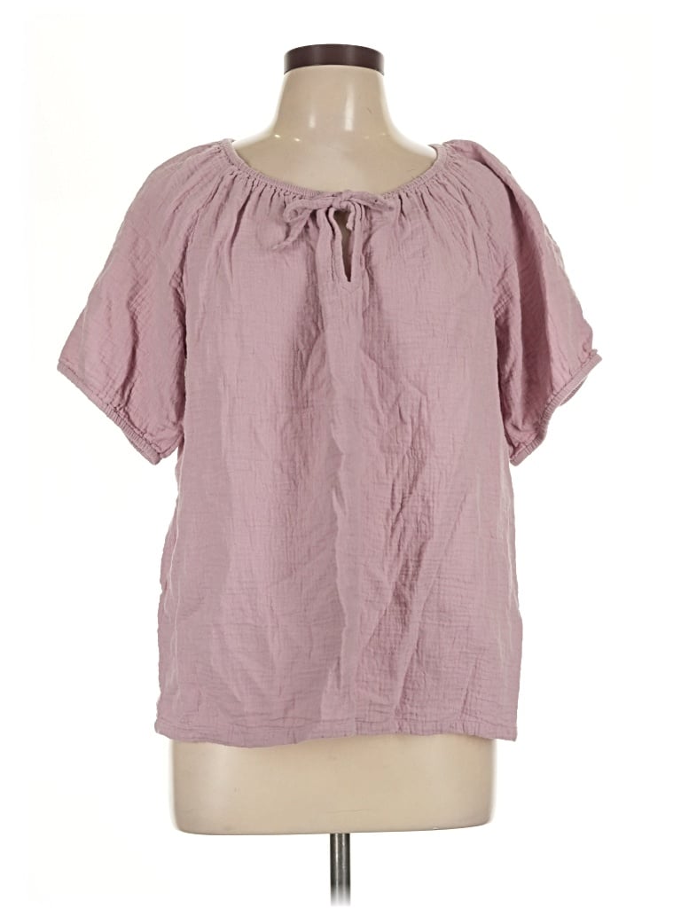 Pre-owned Pact Short Sleeve T-shirt In Pink