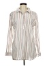 GOODTHREADS 100% Cotton Stripes Ivory Long Sleeve Button-Down Shirt Size M - photo 1