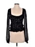 Free People 100% Polyester Black Long Sleeve Blouse Size M - photo 1