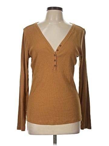 Banana Republic Factory Store Long Sleeve Henley (view 1)