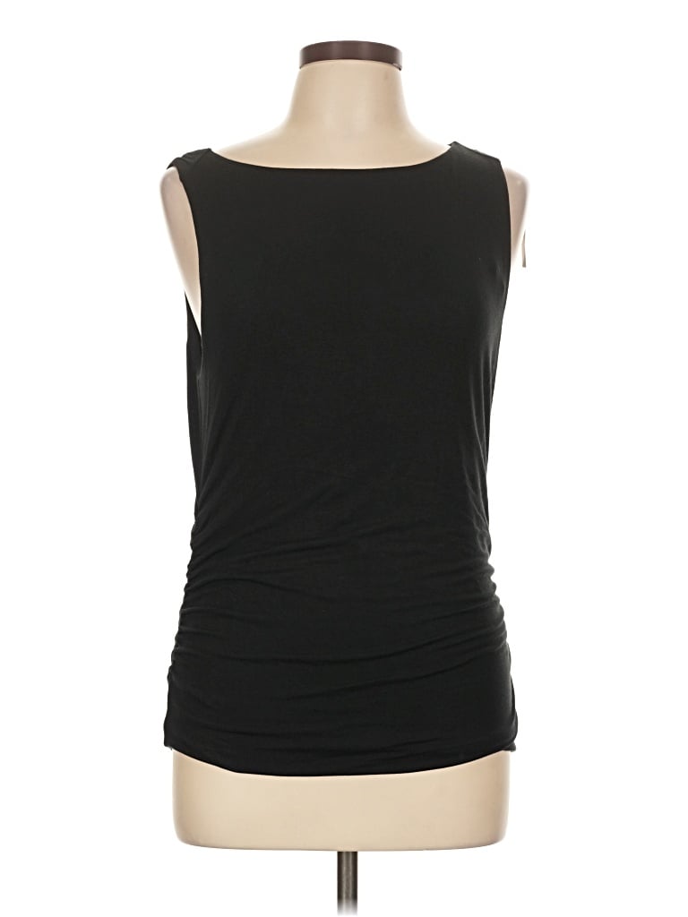 Jcrew Sleeveless Top Black Scoop Neck Tops