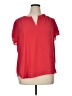 Pleione 100% Polyester Red Short Sleeve Blouse Size XL - photo 1