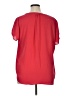 Pleione 100% Polyester Red Short Sleeve Blouse Size XL - photo 2
