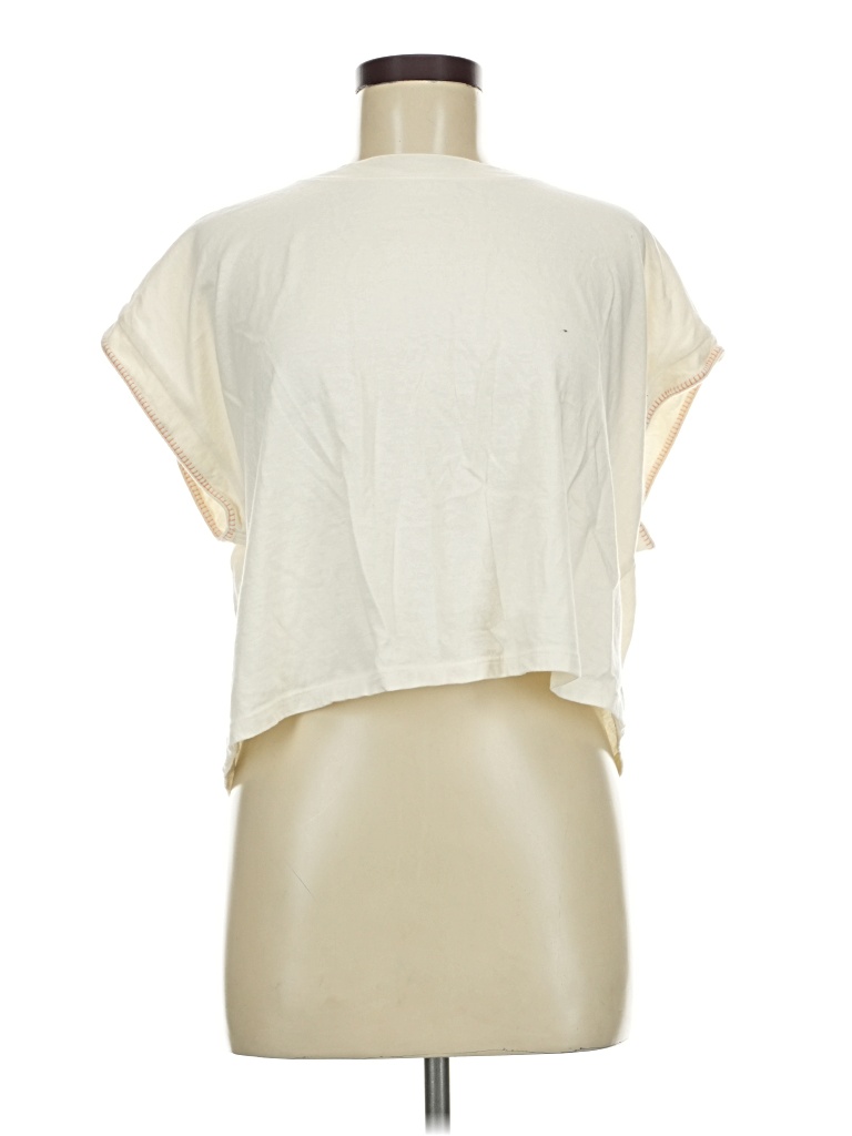 Pre-owned Universal Thread Short Sleeve Top Ivory High Neck Tops
