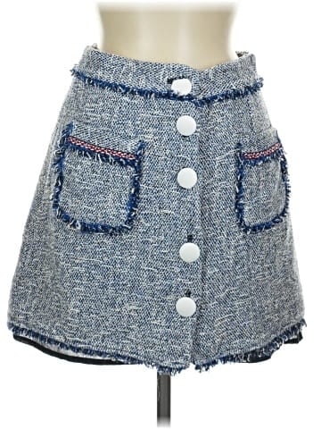 Zara Basic Denim Skirt (view 1)