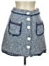 Zara Basic Tweed Blue Denim Skirt Size M - photo 1
