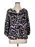 Adrienne Vittadini 100% Polyester Black 3/4 Sleeve Blouse Size XL - photo 1
