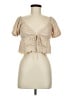 Urban Romantics Tan Short Sleeve Top Size M - photo 1