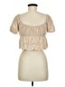 Urban Romantics Tan Short Sleeve Top Size M - photo 2