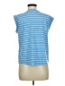 Talbots 100% Pima Cotton Blue Short Sleeve Top Size Med Petite - photo 2