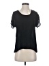 Soprano 100% Polyester Black Short Sleeve Top Size XS - photo 1