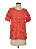 Blair 100% Cotton Orange Short Sleeve Blouse Size S - photo 1