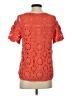 Blair 100% Cotton Orange Short Sleeve Blouse Size S - photo 2
