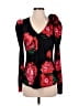 Maison d' Amelie 100% Polyester Floral Black Long Sleeve Top Size M - photo 1