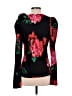 Maison d' Amelie 100% Polyester Floral Black Long Sleeve Top Size M - photo 2