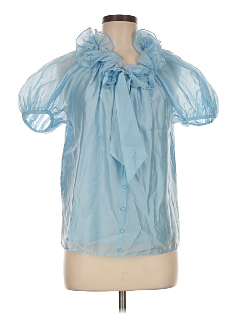 Pre-owned Ciebon Short Sleeve Blouse In Blue