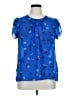 Fun2Fun 100% Polyester Blue Short Sleeve Blouse Size XL - photo 1