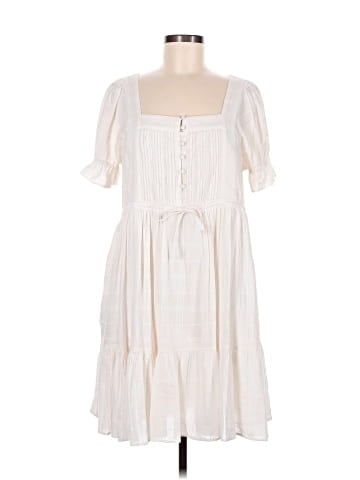 Madewell Puff-Sleeve Drawstring Mini Dress (view 1)