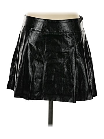 MNG Faux Leather Skirt (view 1)