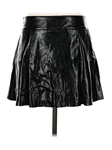MNG Faux Leather Skirt (view 2)