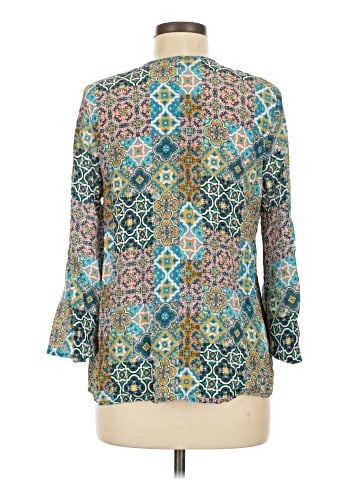 Tolani 3/4 Sleeve Silk Top (view 2)