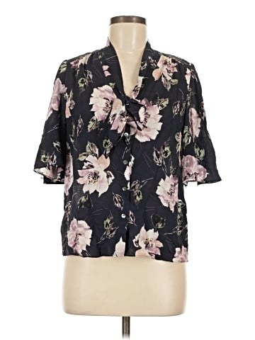 Rebecca Taylor Short Sleeve Silk Top (view 1)