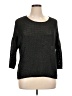 TWO by Vince Camuto Metallic Black Pullover Sweater Size XL - photo 1