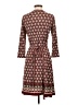 Max Studio Print Brown Casual Dress Size S - photo 2