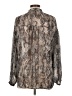 MNG Suit Animal Print Silver Long Sleeve Blouse Size 6 - photo 2