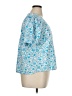 Draper James 100% Cotton Blue Short Sleeve Blouse Size XL - photo 4