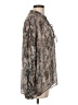 MNG Suit Animal Print Silver Long Sleeve Blouse Size 6 - photo 4