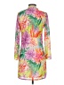 Boston Proper 100% Polyester Tropical Pink Casual Dress Size XXS - photo 2