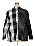Alembika 100% Polyester Checkered-gingham Black Long Sleeve Blouse Size XL - photo 1