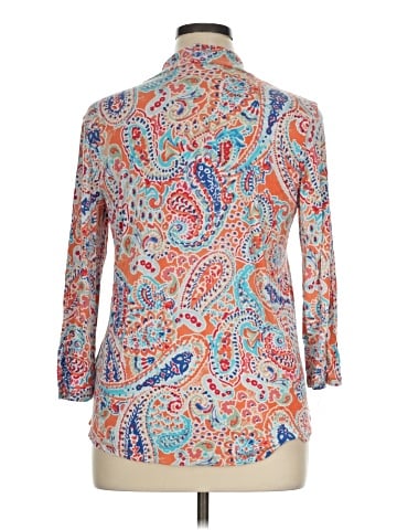 Cable & Gauge 3/4 Sleeve Button-Down Shirt (view 2)