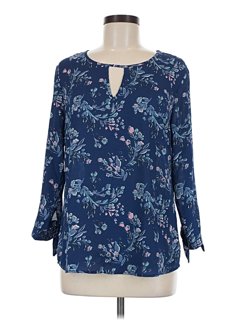 Pre-owned 41hawthorn 3/4 Sleeve Blouse In Blue