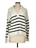 Veronica Beard 100% Cotton Stripes Ivory Pullover Sweater Size M - photo 1