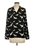 Whistles Print Black Long Sleeve Blouse Size 4 - photo 1