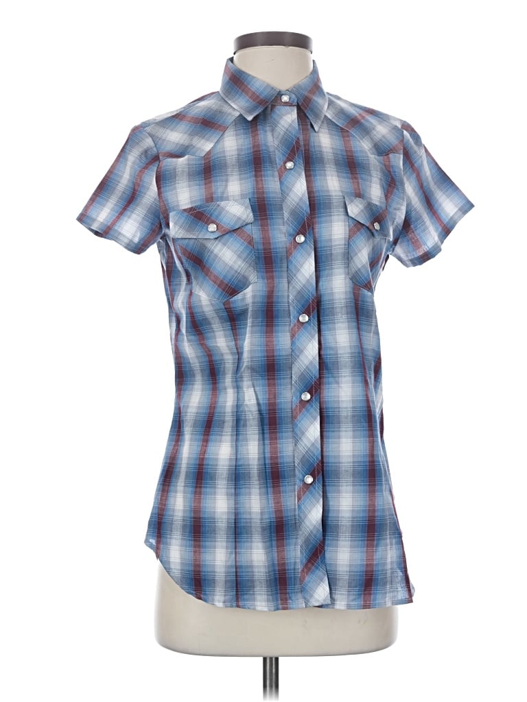 Roper Short Sleeve Button Down Shirt In Blue