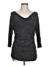 H&M 100% Viscose Gray 3/4 Sleeve Top Size L - photo 1