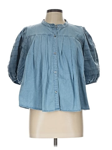 Karlie 3/4 Sleeve Button-Down Shirt (view 1)