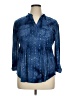 New Directions Stars Blue 3/4 Sleeve Blouse Size XL - photo 1