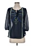 Ya Los Angeles Blue 3/4 Sleeve Blouse Size S - photo 1