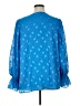 Entro 100% Polyester Blue 3/4 Sleeve Blouse Size 1X - photo 2