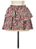 Timing 100% Polyester Floral Pink Red Casual Skirt Size S - photo 2