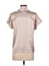 Nicole Miller New York Metallic Silver Short Sleeve Blouse Size M - photo 2