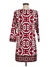 Laundry by Design Print Red Casual Dress Size 6 - photo 2