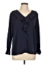 Allegra K 100% Polyester Blue Long Sleeve Blouse Size L - photo 1