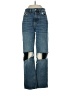Topshop 100% Cotton Color Block Blue Jeans Size 26 waist - photo 1
